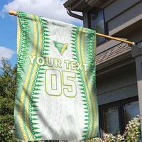 Cook Islands Rugby Custom Garden Flag Kuki Tribal Pattern White Version LT05 - Polynesian Pride