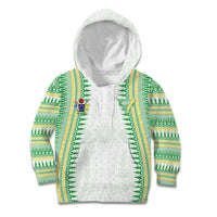 Cook Islands Rugby Custom Kid Hoodie Kuki Tribal Pattern White Version LT05 Hoodie White - Polynesian Pride