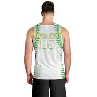 Cook Islands Rugby Custom Men Tank Top Kuki Tribal Pattern White Version LT05 - Polynesian Pride