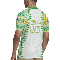 Cook Islands Rugby Custom Rugby Jersey Kuki Tribal Pattern White Version LT05 - Polynesian Pride