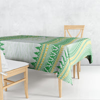Cook Islands Rugby Custom Tablecloth Kuki Tribal Pattern White Version LT05 - Polynesian Pride