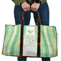 Cook Islands Rugby Custom Travel Bag Kuki Tribal Pattern White Version LT05 White - Polynesian Pride
