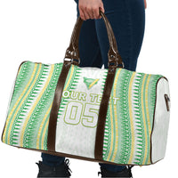 Cook Islands Rugby Custom Travel Bag Kuki Tribal Pattern White Version LT05 - Polynesian Pride