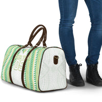 Cook Islands Rugby Custom Travel Bag Kuki Tribal Pattern White Version LT05 - Polynesian Pride