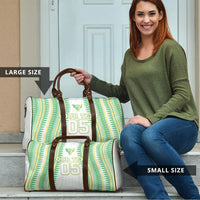 Cook Islands Rugby Custom Travel Bag Kuki Tribal Pattern White Version LT05 - Polynesian Pride