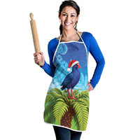 New Zealand Christmas Apron Pukeko With Ponga Tree Silver Fern LT05 - Polynesian Pride