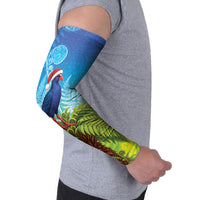 New Zealand Christmas Arm Sleeves Pukeko With Ponga Tree Silver Fern LT05 - Polynesian Pride