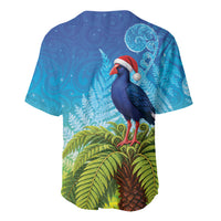 New Zealand Christmas Baseball Jersey Pukeko With Ponga Tree Silver Fern LT05 - Polynesian Pride