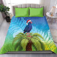 New Zealand Christmas Bedding Set Pukeko With Ponga Tree Silver Fern LT05 - Polynesian Pride