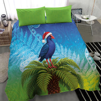 New Zealand Christmas Bedding Set Pukeko With Ponga Tree Silver Fern LT05 - Polynesian Pride