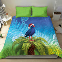 New Zealand Christmas Bedding Set Pukeko With Ponga Tree Silver Fern LT05 - Polynesian Pride