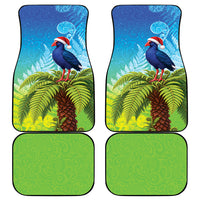 New Zealand Christmas Car Mats Pukeko With Ponga Tree Silver Fern LT05 - Polynesian Pride