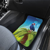 New Zealand Christmas Car Mats Pukeko With Ponga Tree Silver Fern LT05 - Polynesian Pride