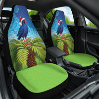 New Zealand Christmas Car Seat Cover Pukeko With Ponga Tree Silver Fern LT05 One Size Multicolor - Polynesian Pride