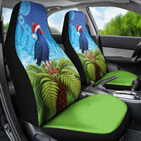 New Zealand Christmas Car Seat Cover Pukeko With Ponga Tree Silver Fern LT05 - Polynesian Pride