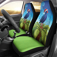 New Zealand Christmas Car Seat Cover Pukeko With Ponga Tree Silver Fern LT05 - Polynesian Pride
