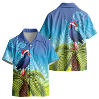 New Zealand Christmas Kid Hawaiian Shirt Pukeko With Ponga Tree Silver Fern LT05 - Polynesian Pride