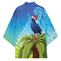 New Zealand Christmas Kimono Pukeko With Ponga Tree Silver Fern LT05 - Polynesian Pride