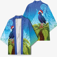 New Zealand Christmas Kimono Pukeko With Ponga Tree Silver Fern LT05 - Polynesian Pride