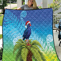 New Zealand Christmas Quilt Pukeko With Ponga Tree Silver Fern LT05 Multicolor - Polynesian Pride