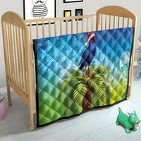 New Zealand Christmas Quilt Pukeko With Ponga Tree Silver Fern LT05 - Polynesian Pride