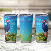 New Zealand Christmas Tumbler Cup Pukeko With Ponga Tree Silver Fern LT05 - Polynesian Pride