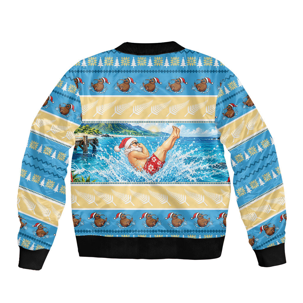 New Zealand Christmas Bomber Jacket Have A Kiwi Manu-Mas LT05 - Polynesian Pride
