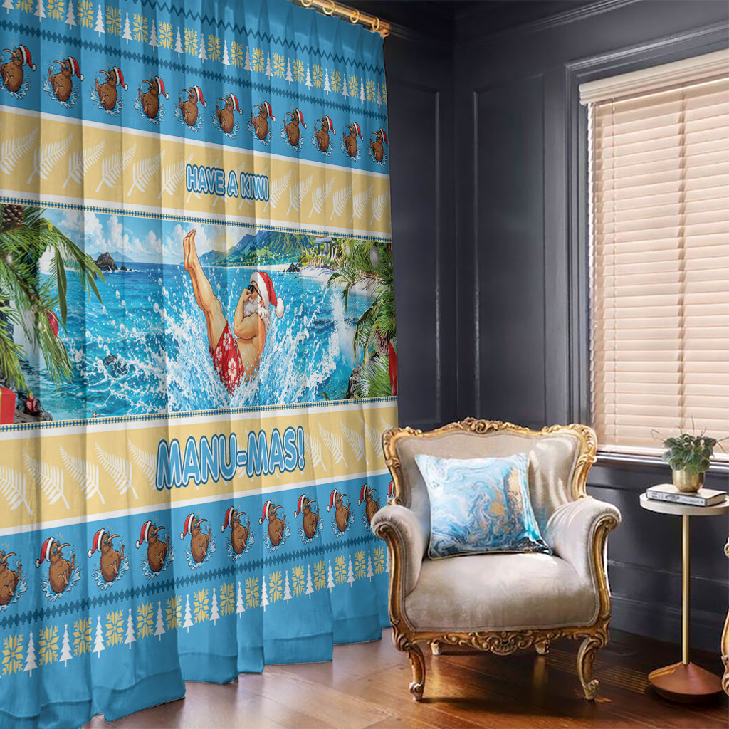 New Zealand Christmas Window Curtain Have A Kiwi Manu-Mas LT05 - Polynesian Pride