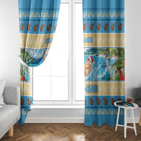 New Zealand Christmas Window Curtain Have A Kiwi Manu-Mas LT05 - Polynesian Pride