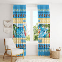 New Zealand Christmas Window Curtain Have A Kiwi Manu-Mas LT05 - Polynesian Pride