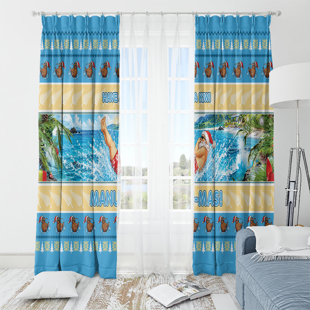 New Zealand Christmas Window Curtain Have A Kiwi Manu-Mas LT05 - Polynesian Pride