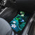 Personalised Hawaii Humuhumu Reef Triggerfish Car Mats Turquoise With Plumeria LT05 - Polynesian Pride