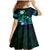 Personalised Hawaii Humuhumu Reef Triggerfish Family Matching Mermaid Dress and Hawaiian Shirt Turquoise With Plumeria LT05 - Polynesian Pride
