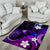 Hawaii Humuhumu Reef Triggerfish Area Rug Violet With Plumeria LT05 - Polynesian Pride