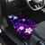 Personalised Hawaii Humuhumu Reef Triggerfish Car Mats Violet With Plumeria LT05 - Polynesian Pride