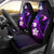 Personalised Hawaii Humuhumu Reef Triggerfish Car Seat Cover Violet With Plumeria LT05 - Polynesian Pride