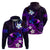 Personalised Hawaii Humuhumu Reef Triggerfish Hoodie Violet With Plumeria LT05 - Polynesian Pride