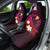 Personalised Hawaii Humuhumu Reef Triggerfish Car Seat Cover Maroon With Plumeria LT05 - Polynesian Pride