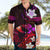 Personalised Hawaii Humuhumu Reef Triggerfish Hawaiian Shirt Maroon With Plumeria LT05 - Polynesian Pride