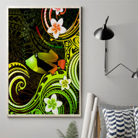 Hawaii Humuhumu Reef Triggerfish Canvas Wall Art Reggae With Plumeria LT05 - Polynesian Pride