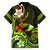 Personalised Hawaii Humuhumu Reef Triggerfish Family Matching Long Sleeve Bodycon Dress and Hawaiian Shirt Reggae With Plumeria LT05 - Polynesian Pride