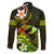Personalised Hawaii Humuhumu Reef Triggerfish Family Matching Long Sleeve Bodycon Dress and Hawaiian Shirt Reggae With Plumeria LT05 - Polynesian Pride