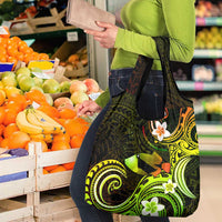 Hawaii Humuhumu Reef Triggerfish Grocery Bag Reggae With Plumeria