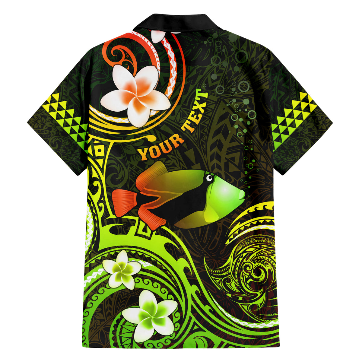 Personalised Hawaii Humuhumu Reef Triggerfish Hawaiian Shirt Reggae With Plumeria LT05 - Polynesian Pride