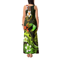 Personalised Hawaii Humuhumu Reef Triggerfish Tank Maxi Dress Reggae With Plumeria LT05 - Polynesian Pride