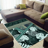 Hawaii Plant Kalo Area Rug Hawaiian Tapa Pattern LT05 - Polynesian Pride