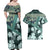 Hawaii Plant Kalo Couples Matching Off Shoulder Maxi Dress and Hawaiian Shirt Hawaiian Tapa Pattern LT05 - Polynesian Pride