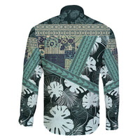 Hawaii Plant Kalo Family Matching Long Sleeve Bodycon Dress and Hawaiian Shirt Hawaiian Tapa Pattern LT05 - Polynesian Pride