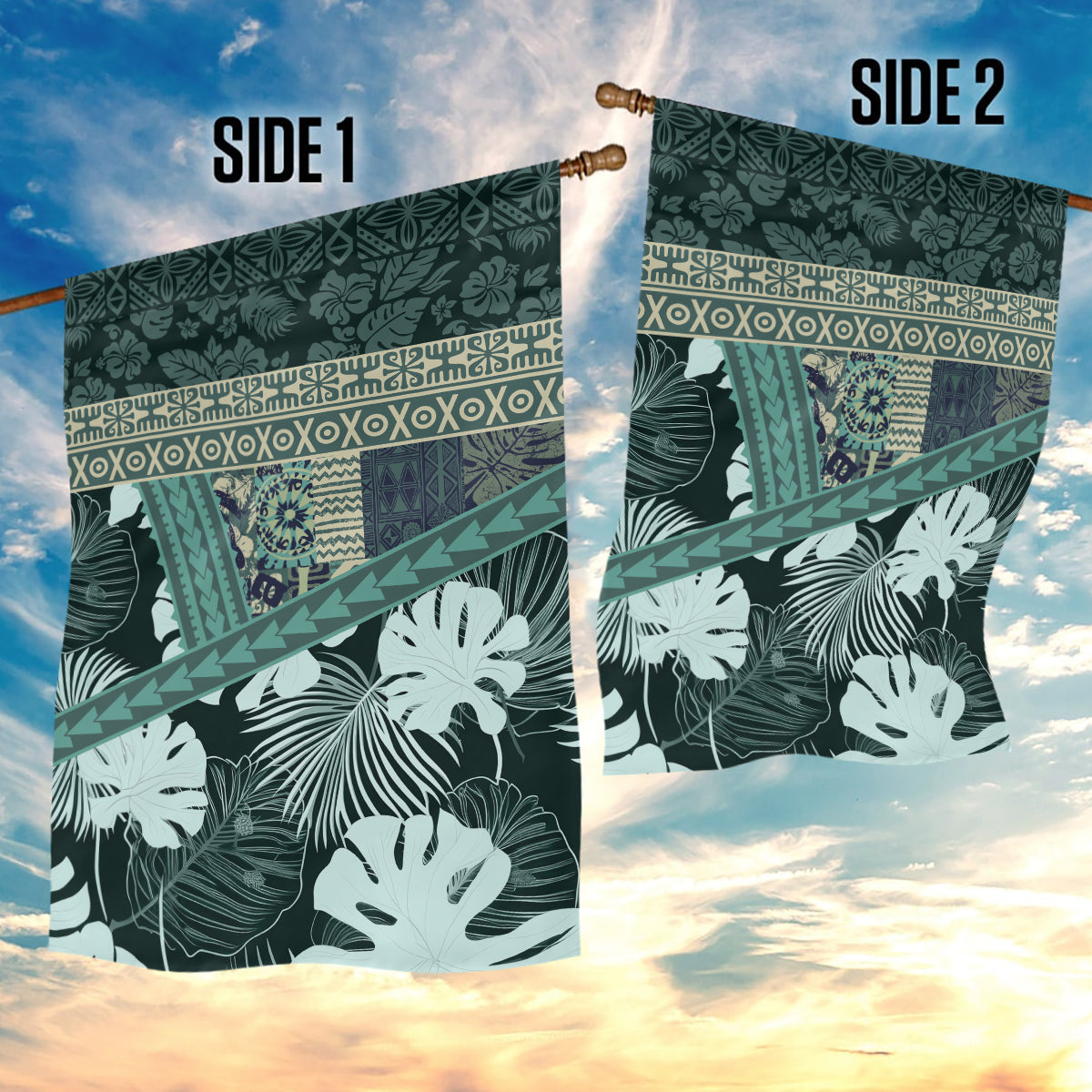 Hawaii Plant Kalo Garden Flag Hawaiian Tapa Pattern LT05 - Polynesian Pride