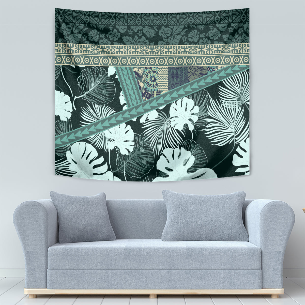 Hawaii Plant Kalo Tapestry Hawaiian Tapa Pattern LT05 - Polynesian Pride